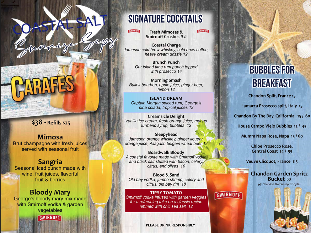 coastal salt breakfast drink menu 2022